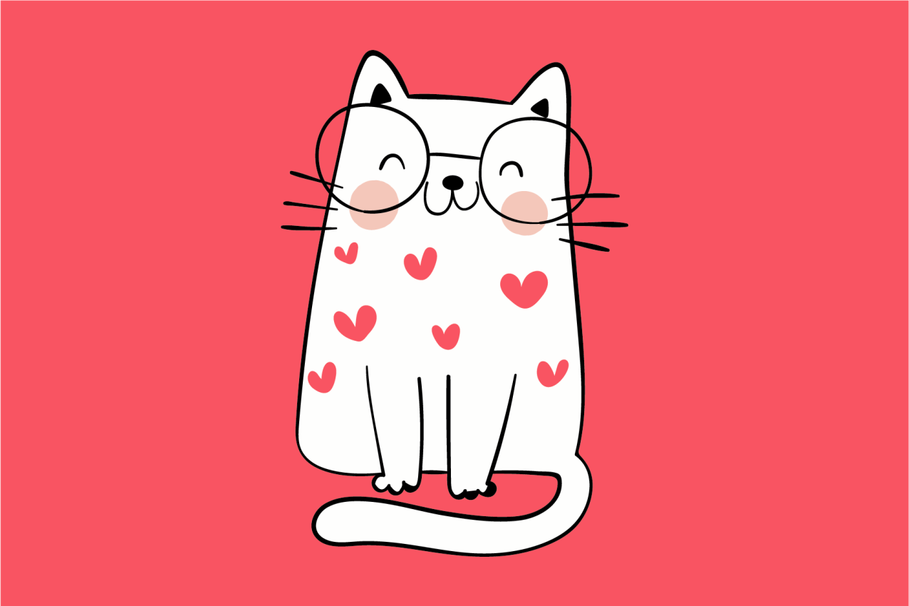 Children placemats adorable cat design - TenStickers