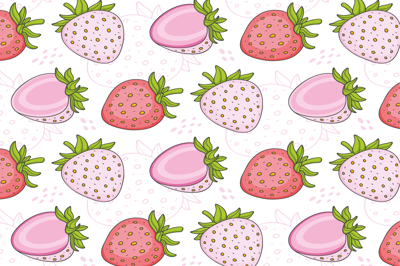 Original placemats pink strawberry design - TenStickers