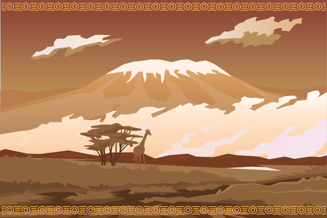 Original placemats majestic mountain landscape - TenStickers