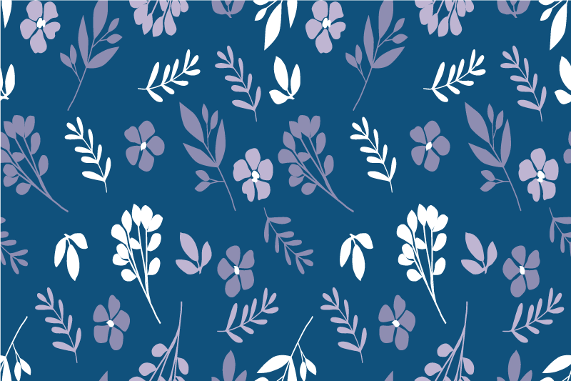 Botanical floral pattern placemats - TenStickers