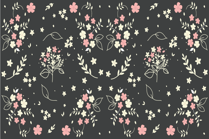 Original placemats blooming element surface - TenStickers