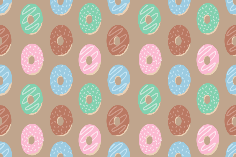 Original placemats vibrant donut design - TenStickers