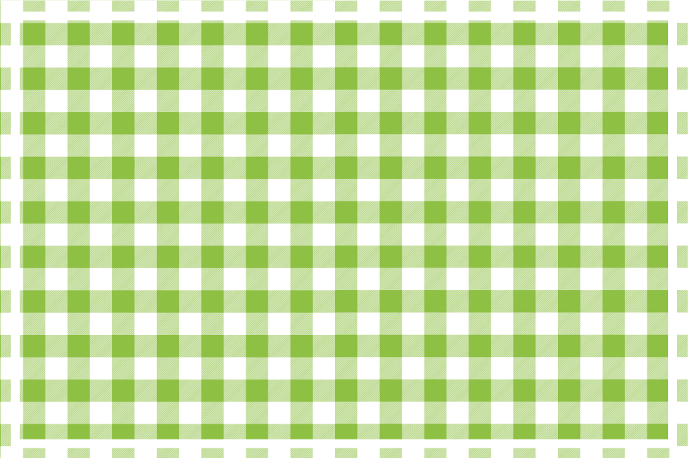 Placements green checkered pattern placemats - TenStickers