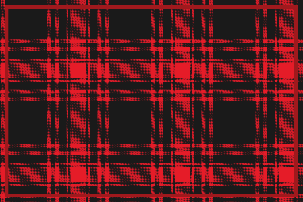 Tartan pattern placemat set - TenStickers