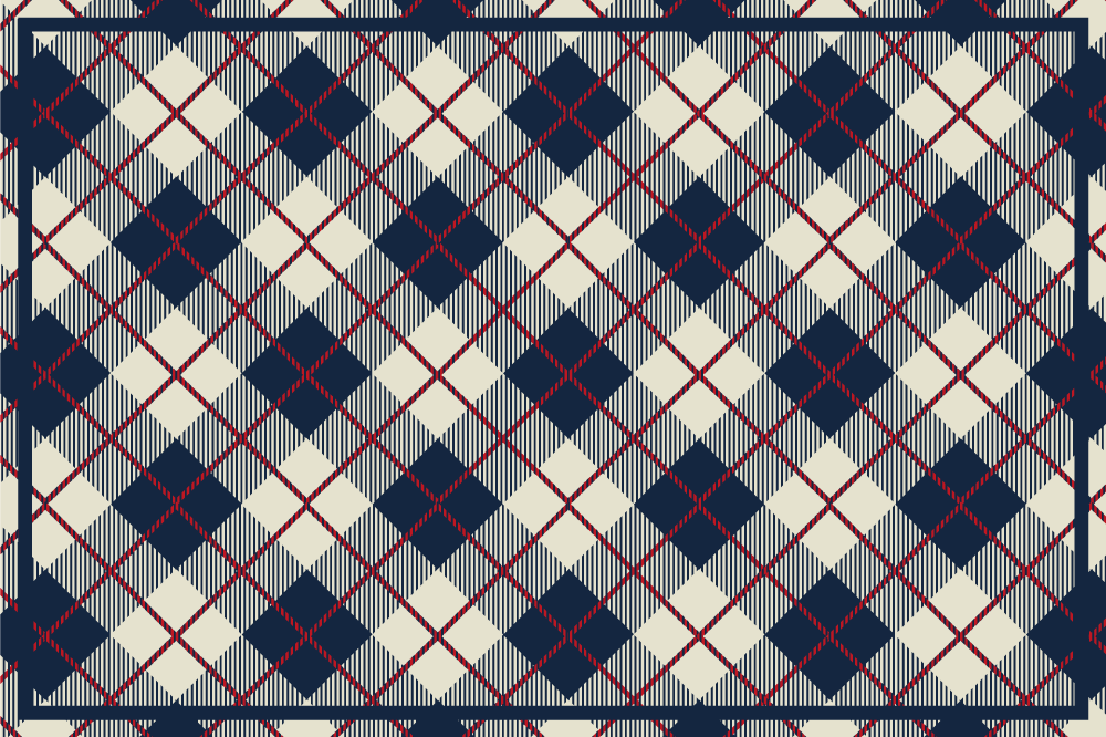 Plaid patterned surface placemats - TenStickers
