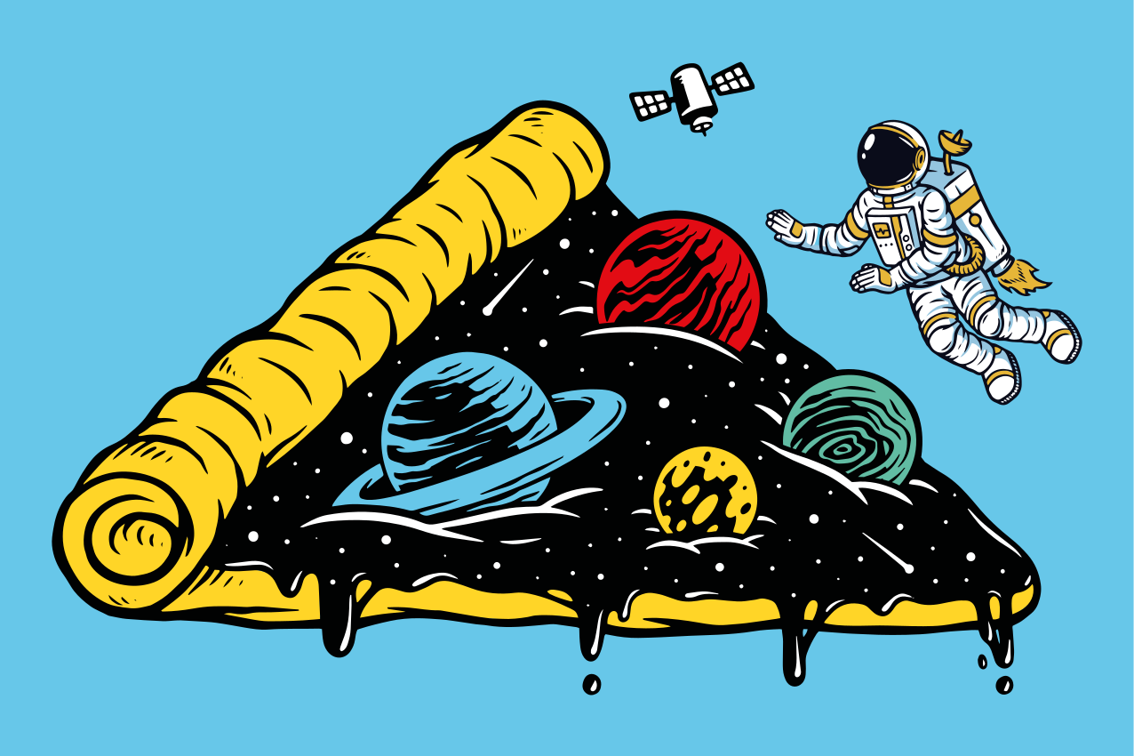 Space Themed Slice original placemats - TenStickers