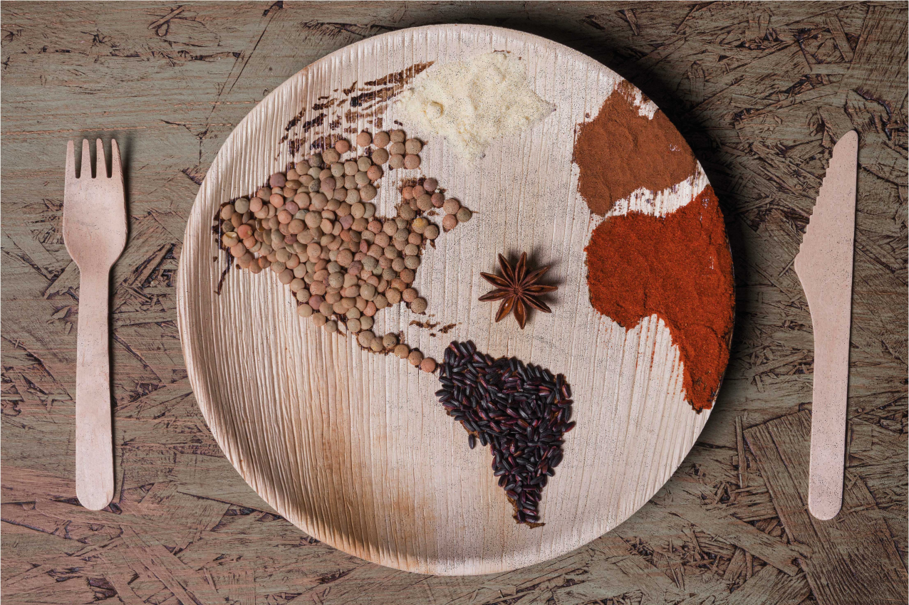 World Map Ingredients original placemats - TenStickers