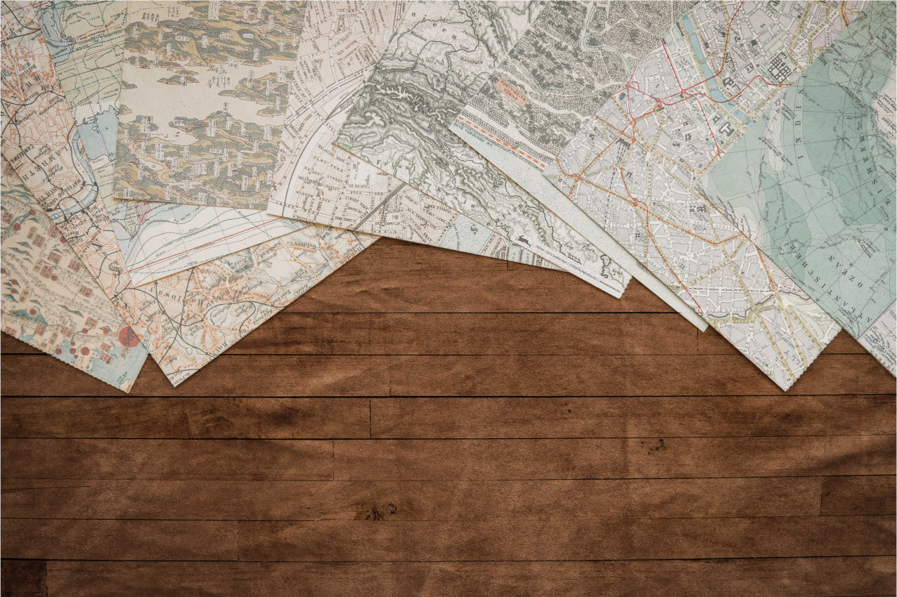 Vintage map layers placemats - TenStickers