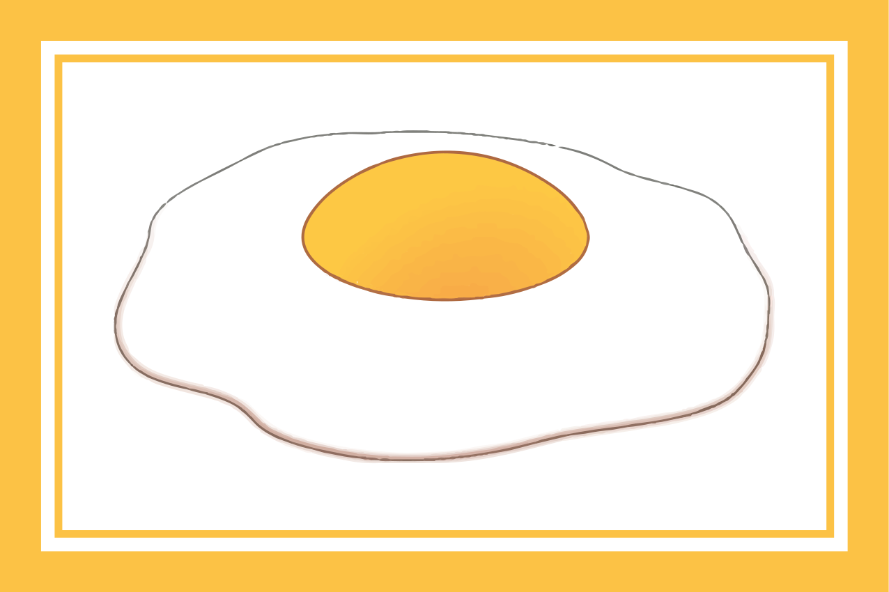 Original placemats fried egg shape design - TenStickers