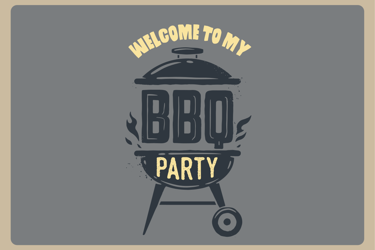 Welcome to my bro party placemats with quote - TenStickers