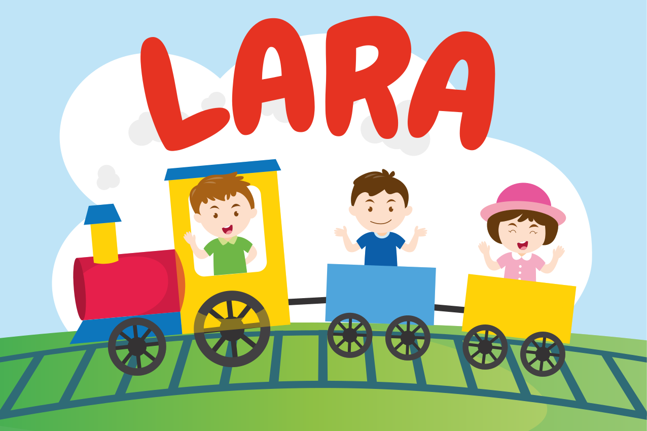 Children placemats train kids illustration - TenStickers