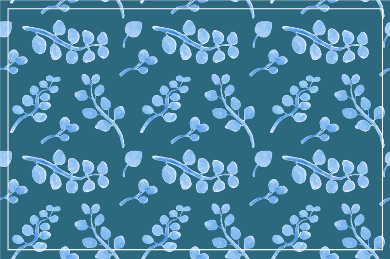 Botanical leaf design placemats - TenStickers