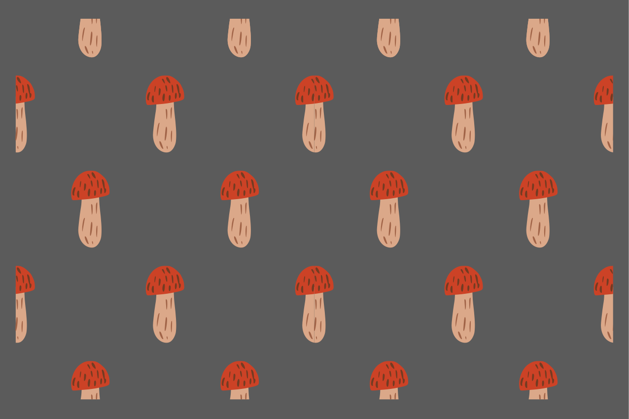 Original placemats mushroom pattern design - TenStickers
