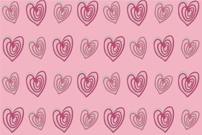 Original placemats heart pattern design - TenStickers