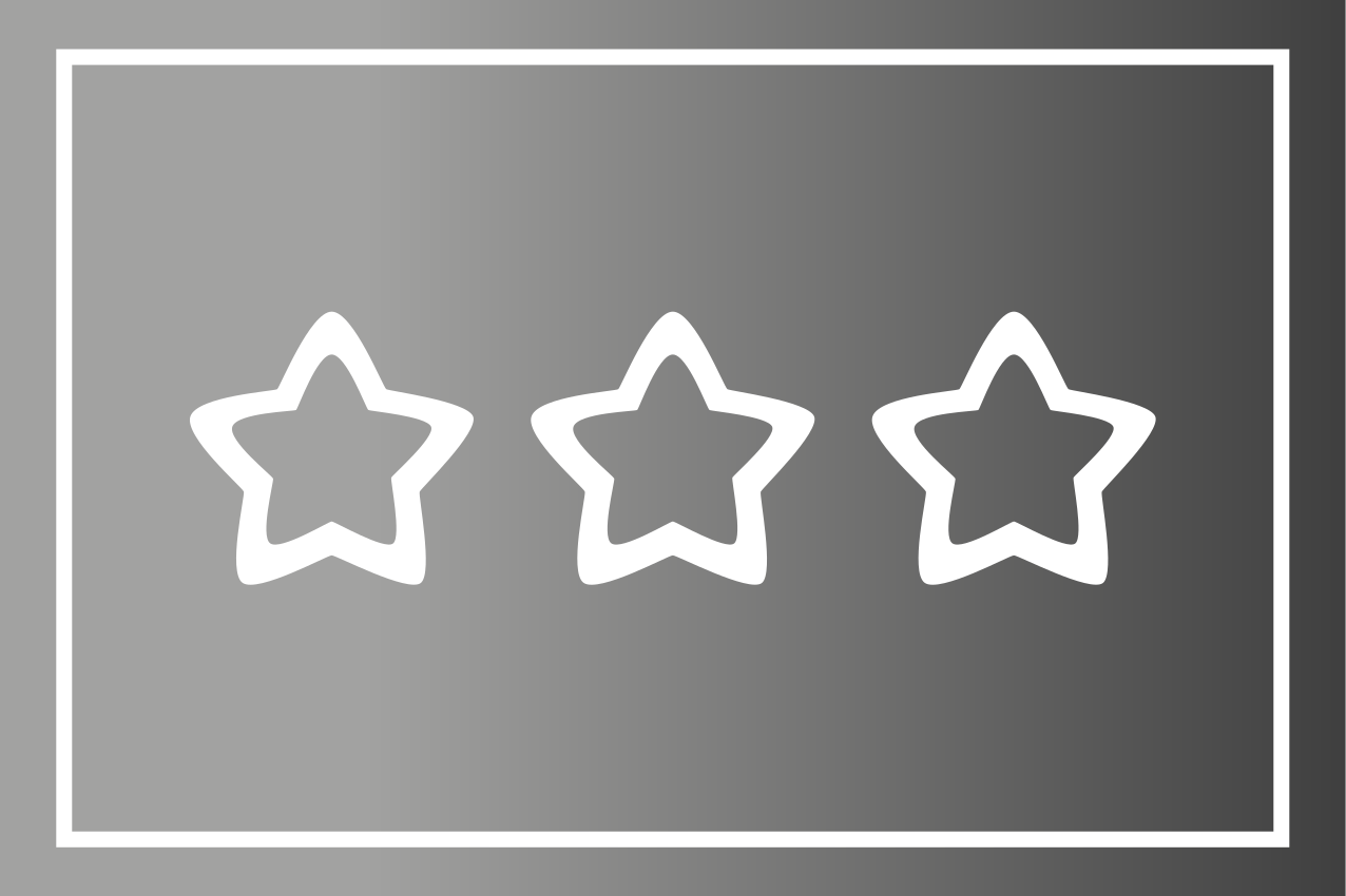 Modern placemats with star rating display - TenStickers