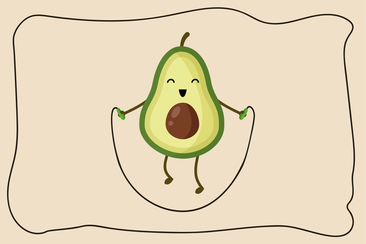Children placemats happy avocado sweater - TenStickers