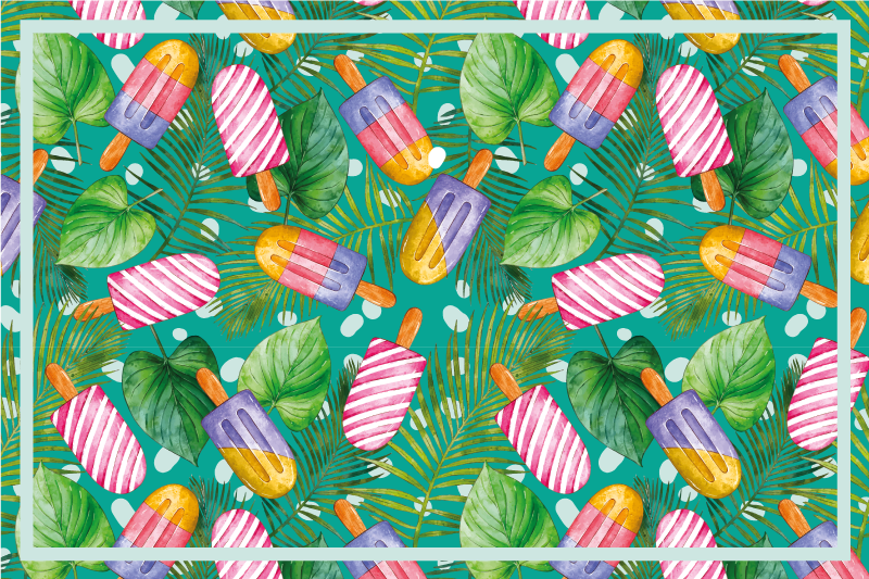 Original placemats colorful ice pops - TenStickers