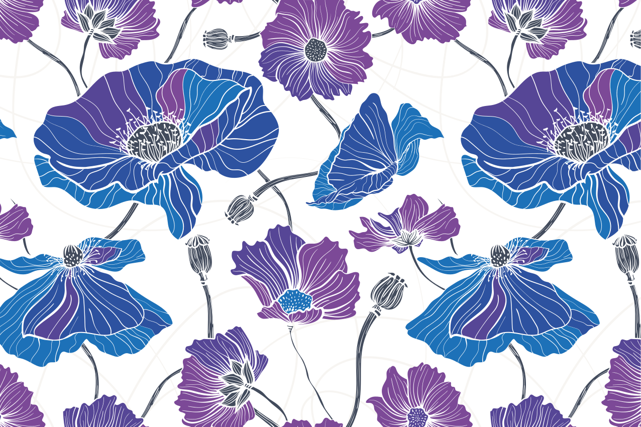 Placemats with vibrant botanical design - TenStickers