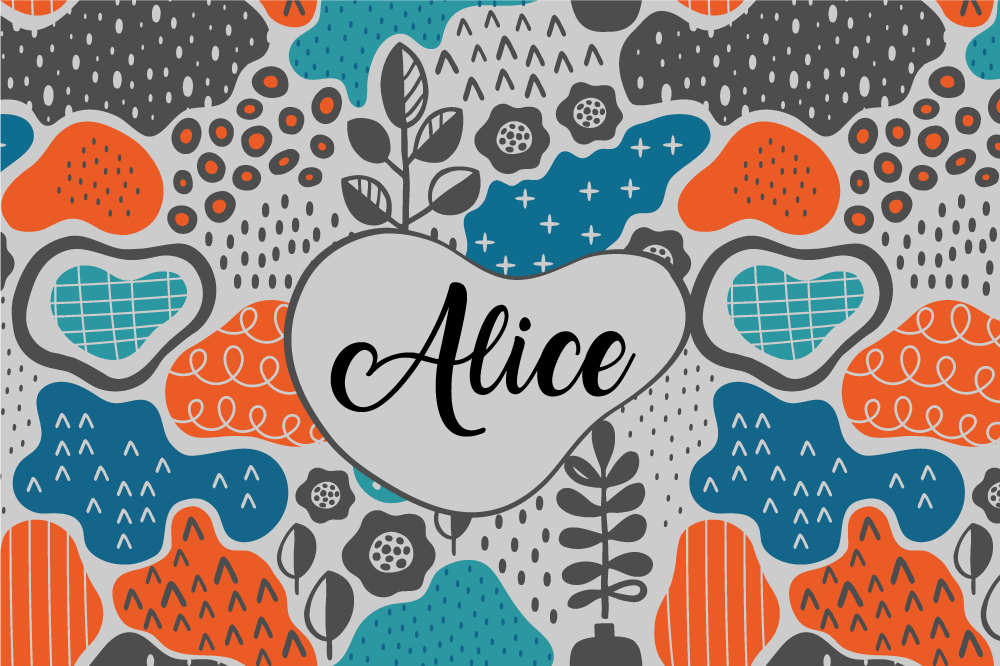 Personalisable placemat with playful name design - TenStickers