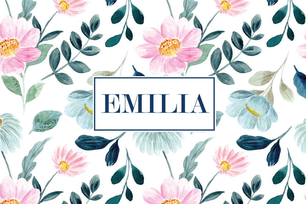 Personalisable placemat personalized floral placemat - TenStickers