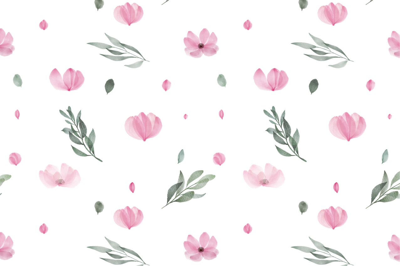 Christmas placemats in soft-toned floral design - TenStickers