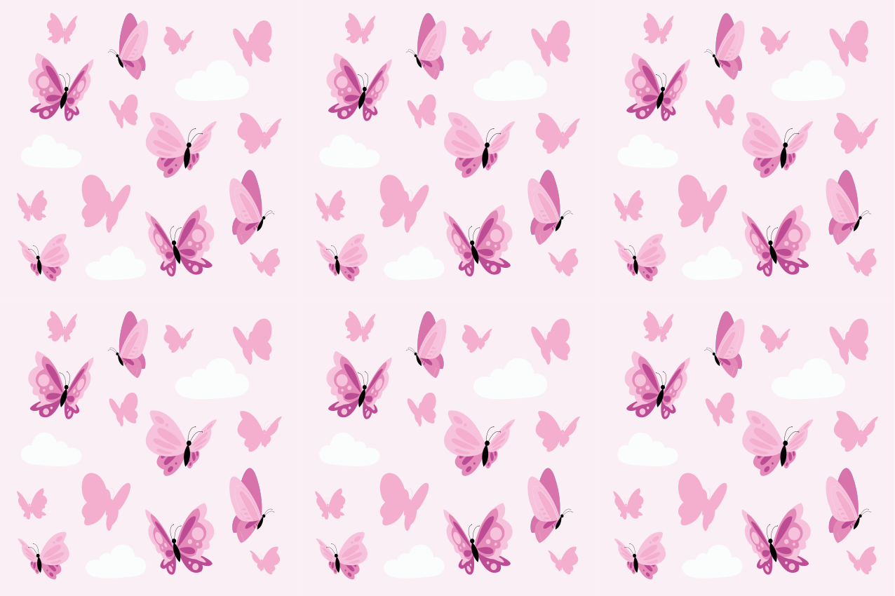 Children placemats butterfly print design - TenStickers