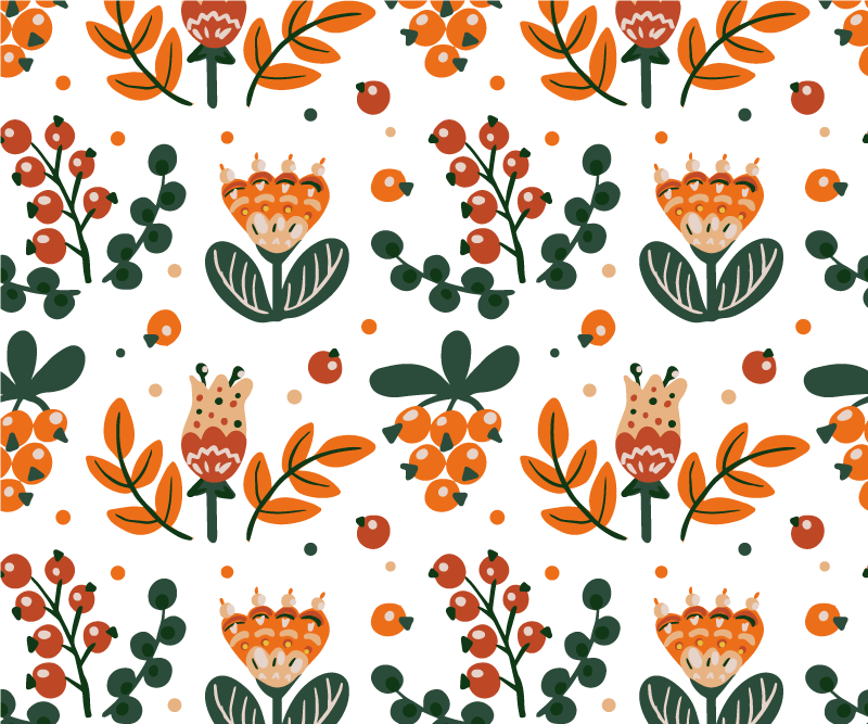 Original placemats botanical arrangement with foliage - TenStickers