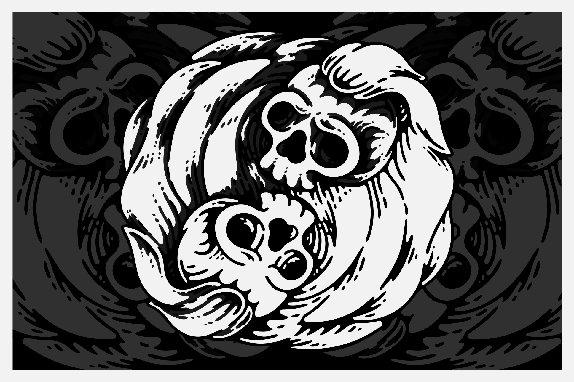 Black and White Yin Yang original placemats - TenStickers