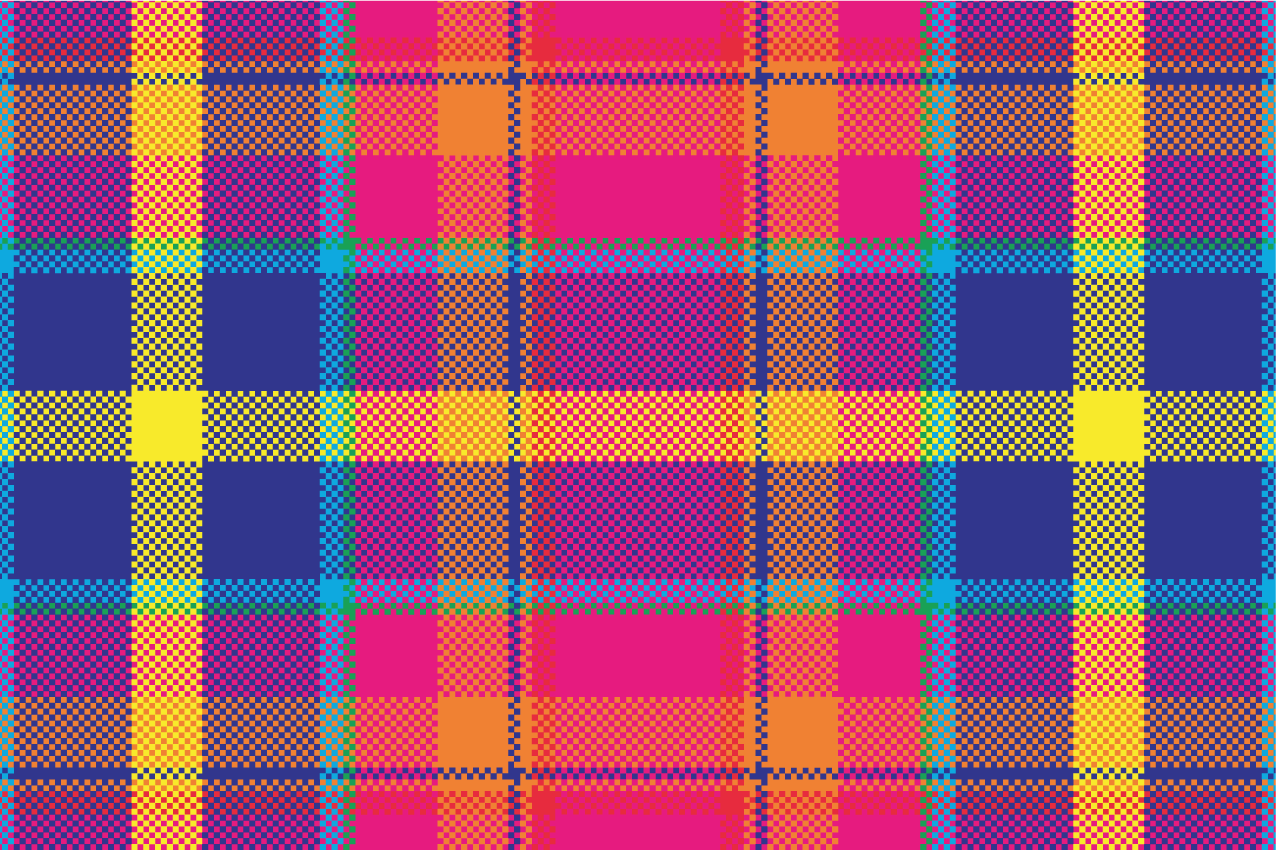 Colorful plaid pattern placemats - TenStickers