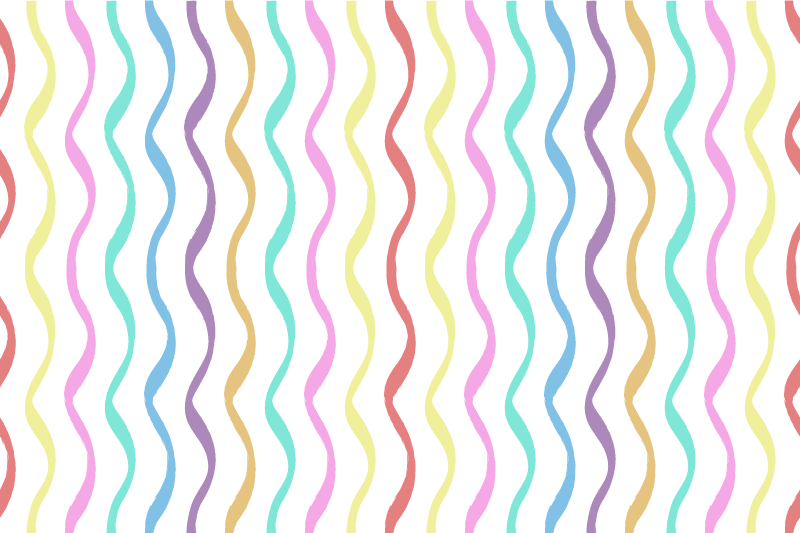 Wavy pattern print placemats - TenStickers