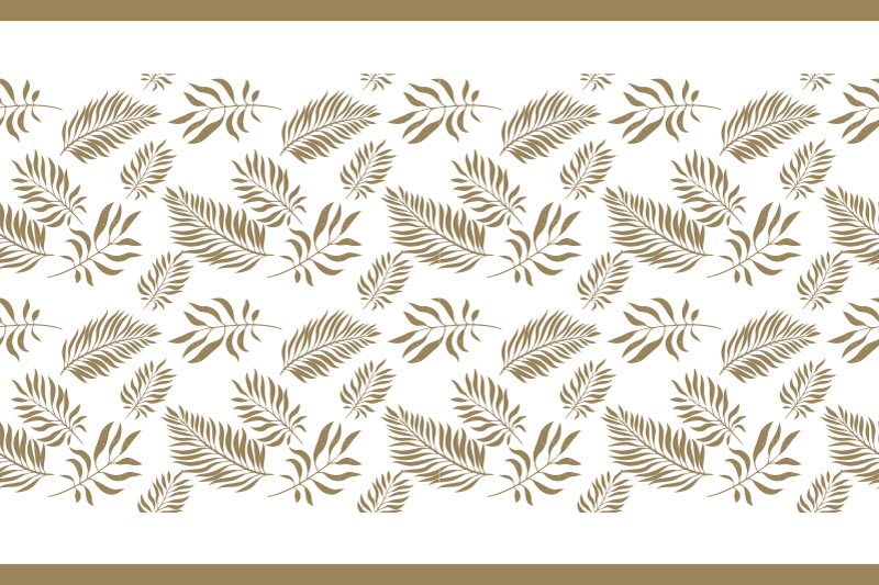 Placemat elegant leaf inspiration - TenStickers