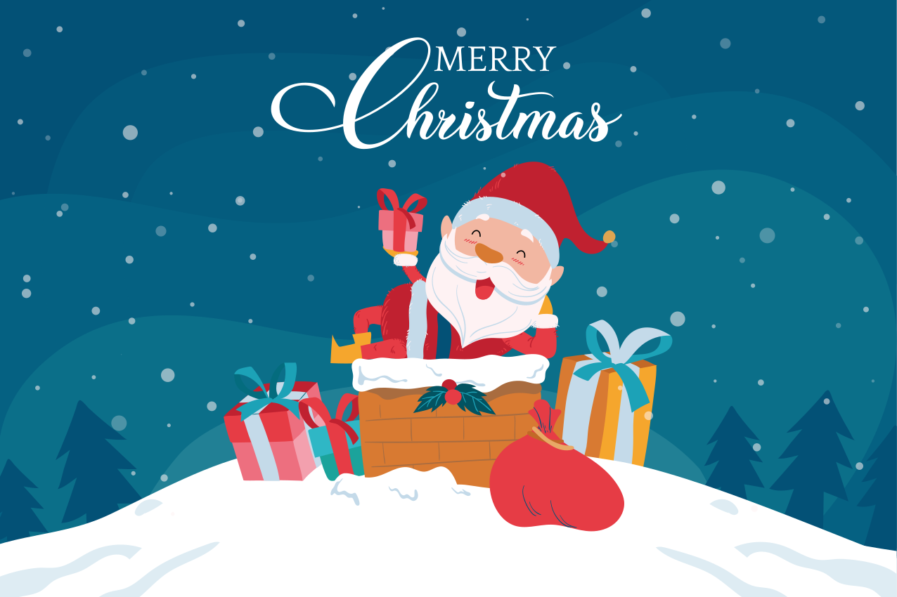 Christmas placemats for santa claus gifts - TenStickers