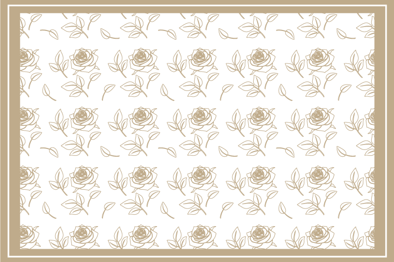 Original placemats with floral pattern border - TenStickers