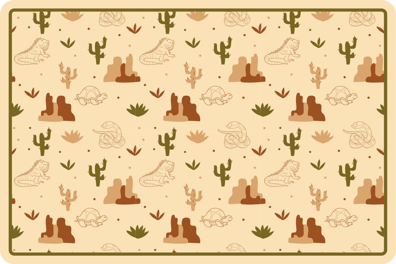 Children placemats desert animals theme - TenStickers