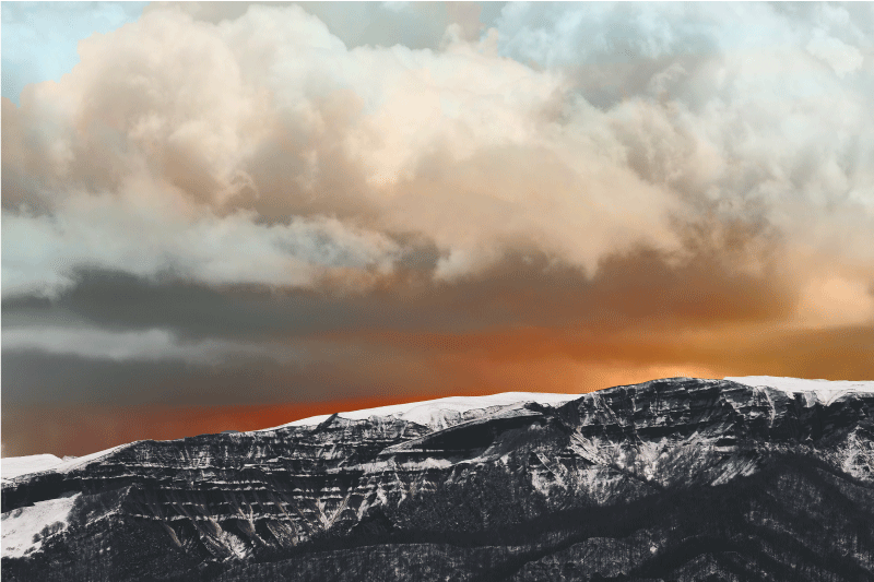 Mountain sunset horizon placemats - TenStickers