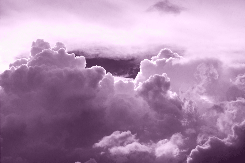 Placemat clouds in purple - TenStickers