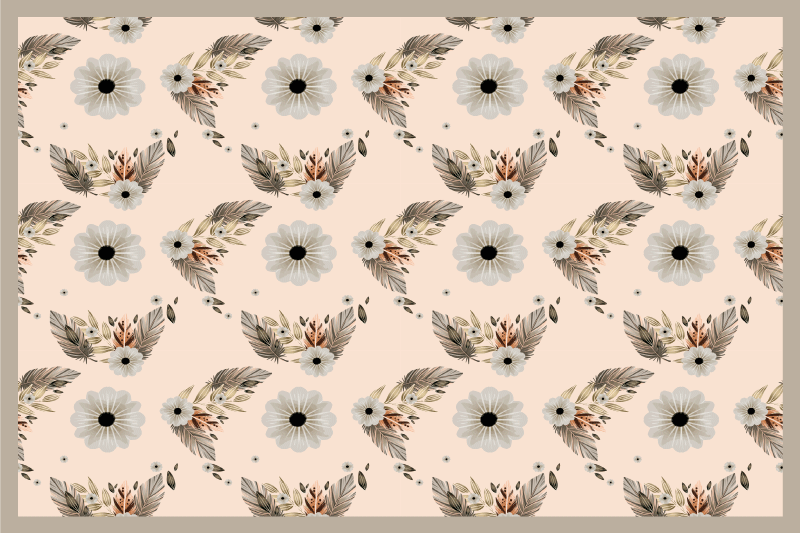 Original placemats floral leaf inspiration - TenStickers