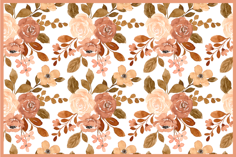 Original placemats floral patterned table setting - TenStickers