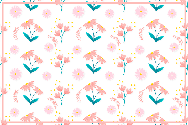 Original placemats floral patterned design - TenStickers