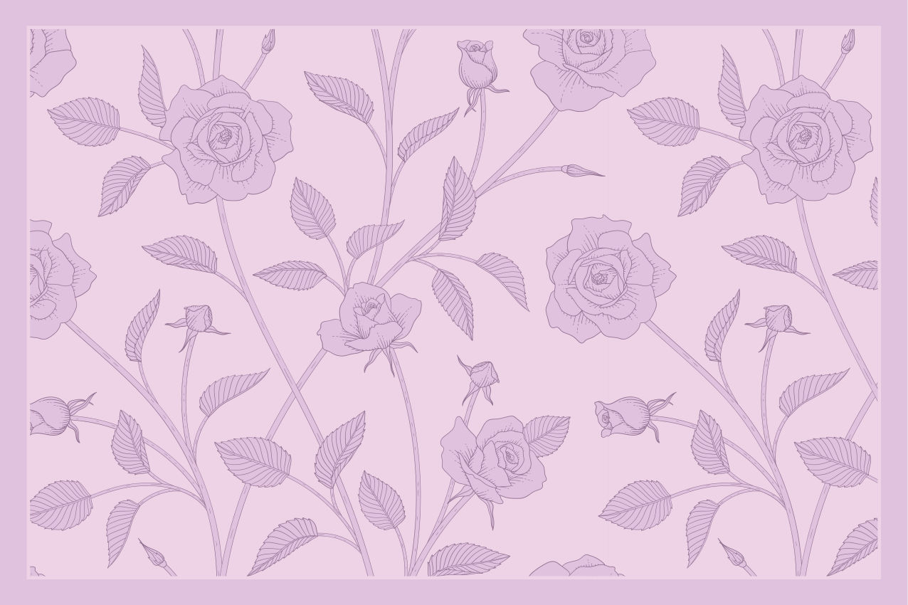 Elegant rose pattern placemats - TenStickers