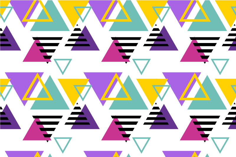 Modern placemats colorful geometric triangles - TenStickers