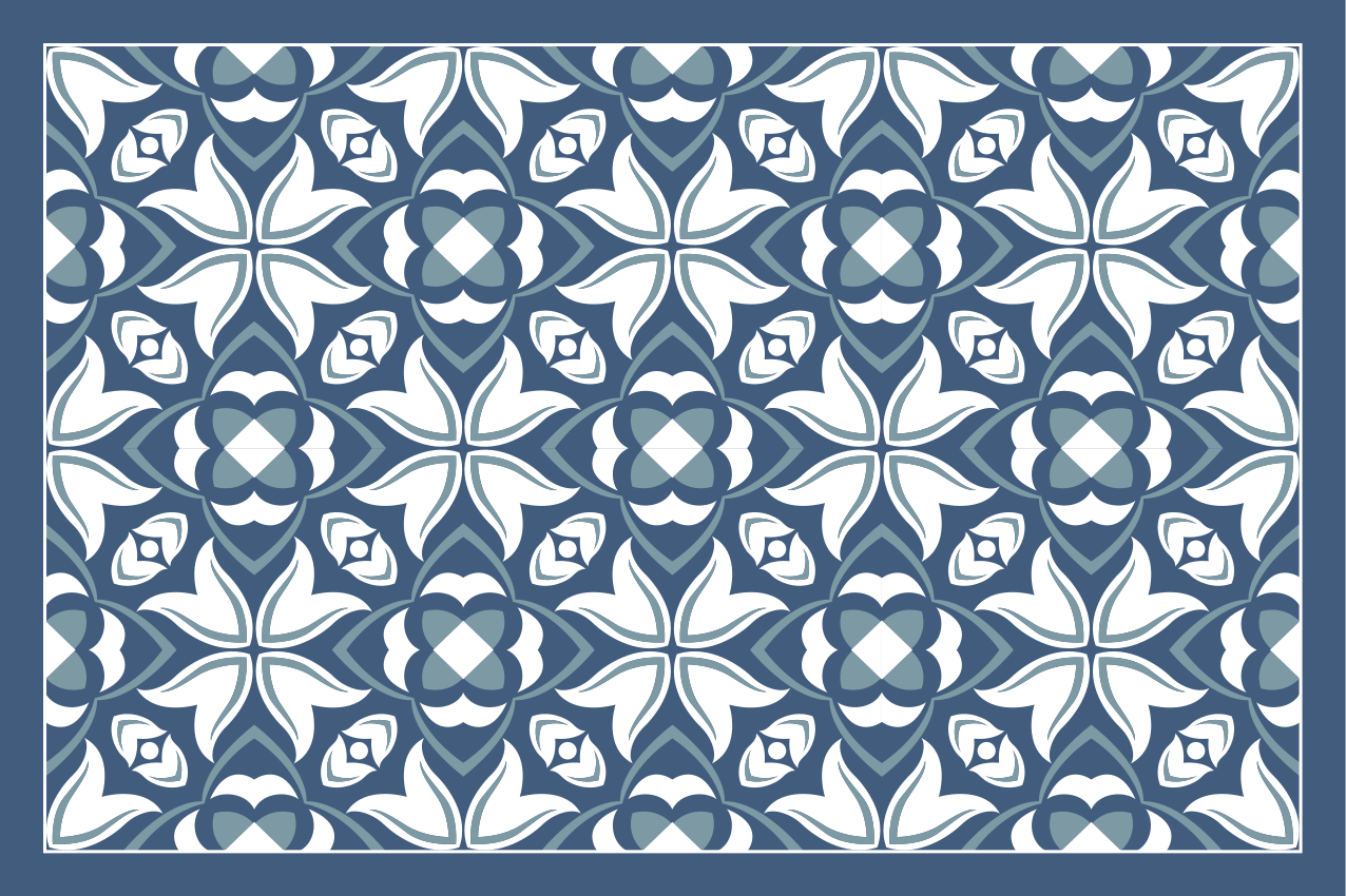 Elaborate botanical motif placemats - TenStickers