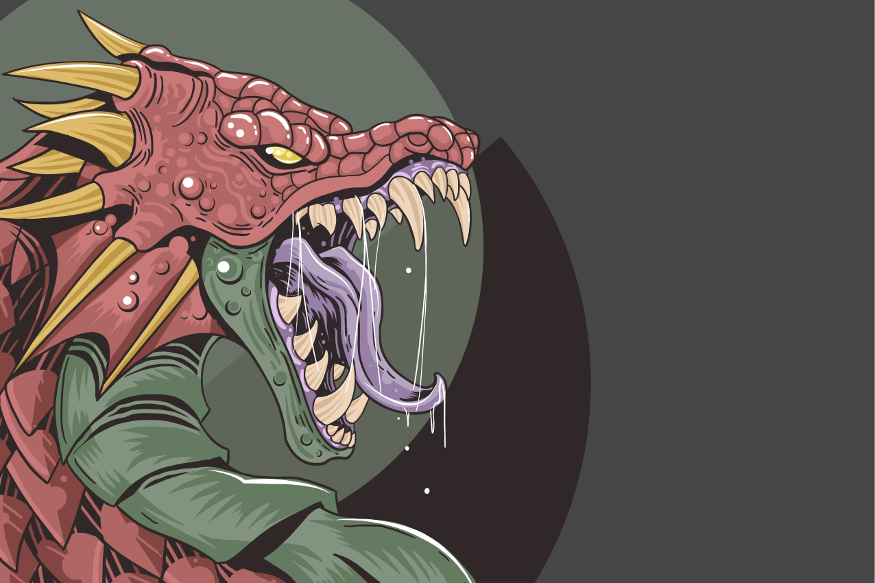 Frightening Dragon original placemats - TenStickers