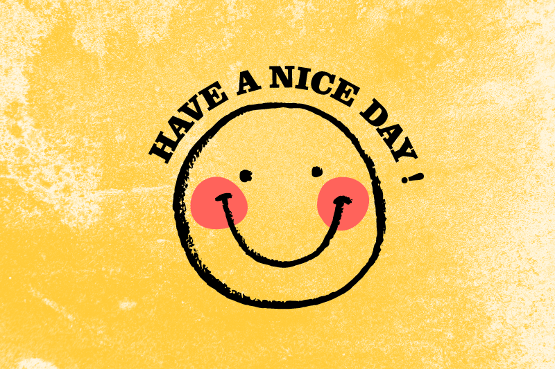 Placemats with quote smiling face inspiration - TenStickers