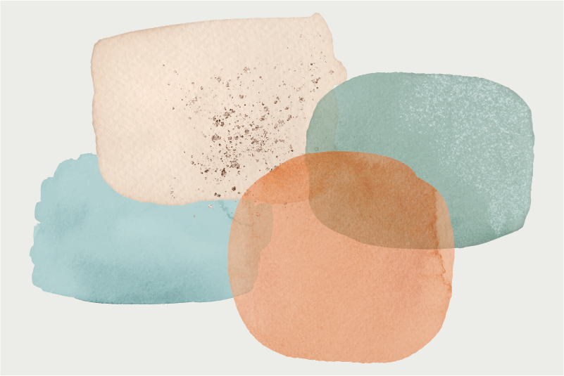 Muted color shapes placemats - TenStickers