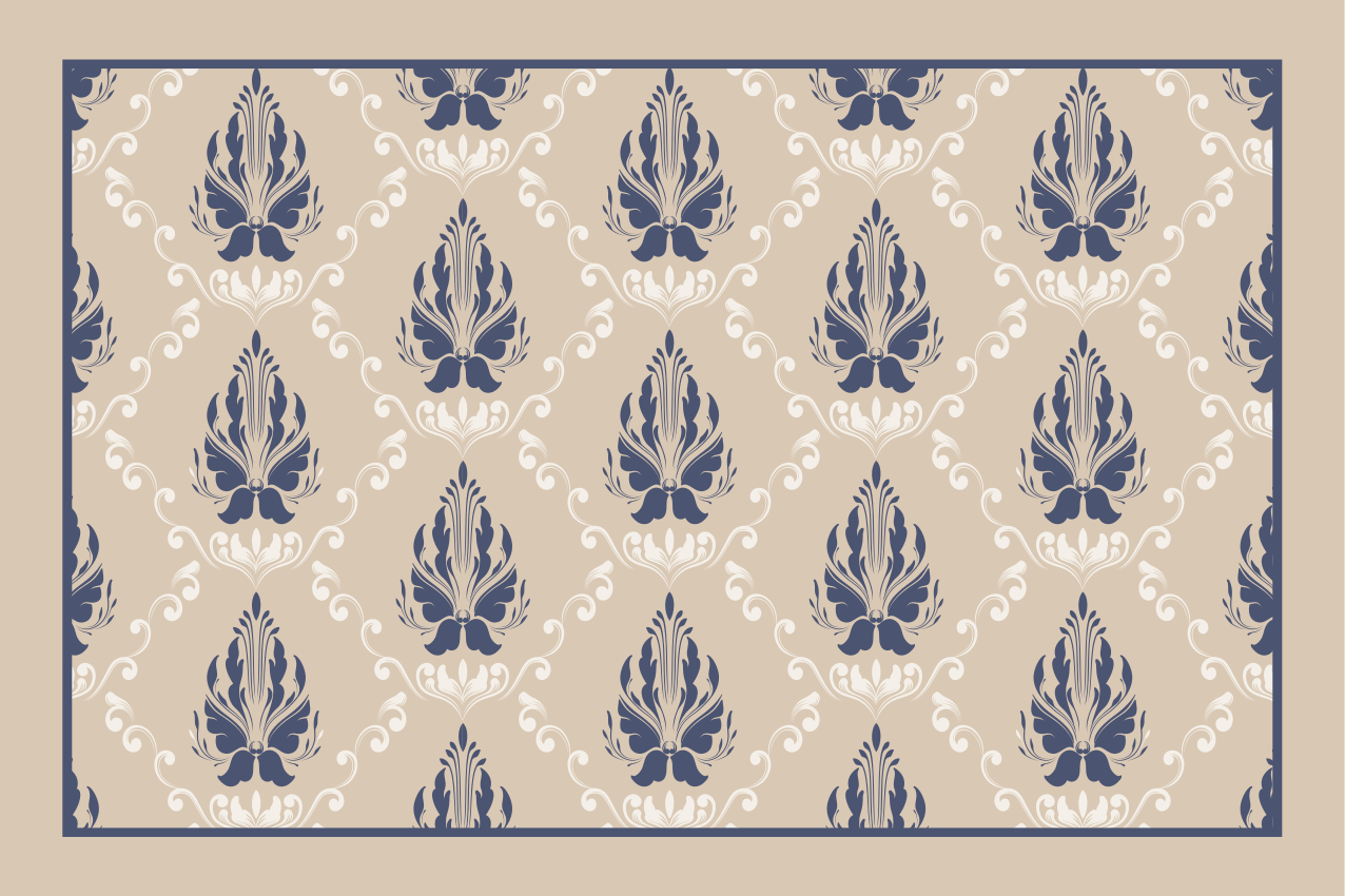 Placemat graceful leaf design - TenStickers