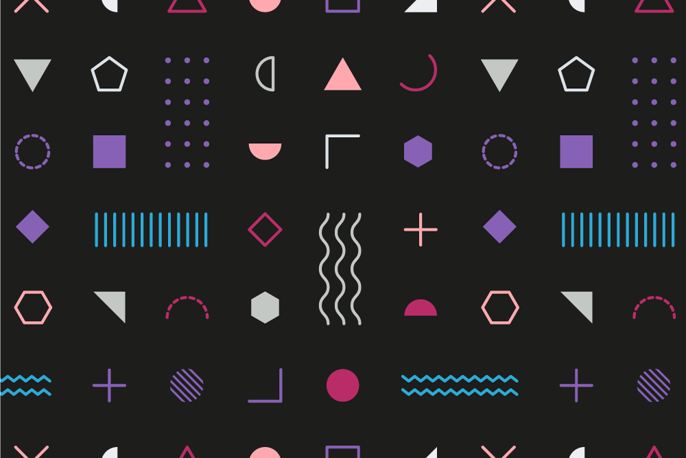 Modern placemats with geometric pattern design - TenStickers