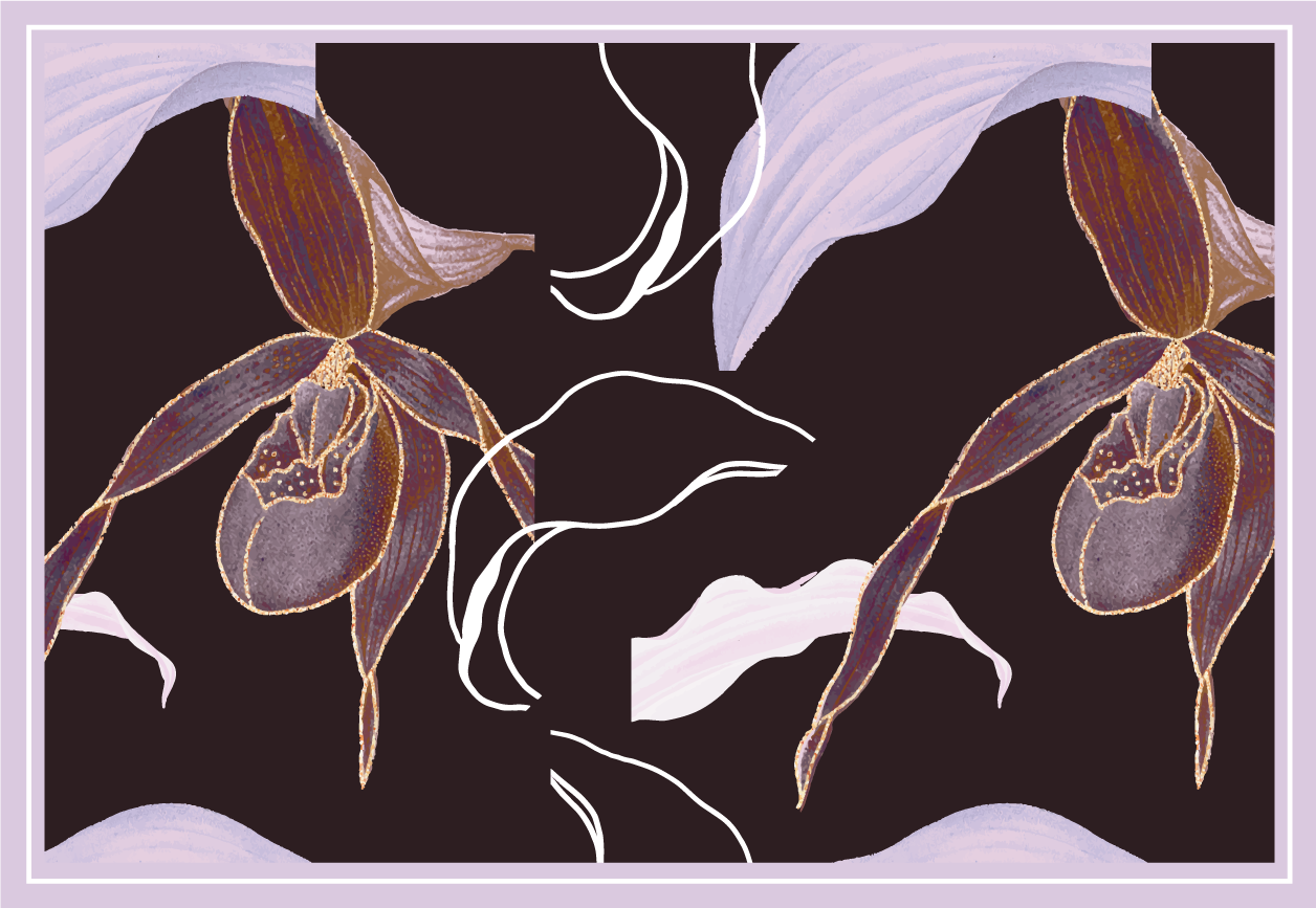 Elegant placemats in orchid floral design - TenStickers