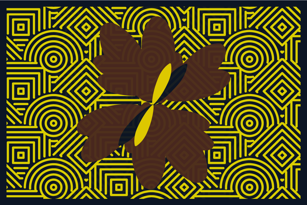 Placements abstract geometric flower design - TenStickers