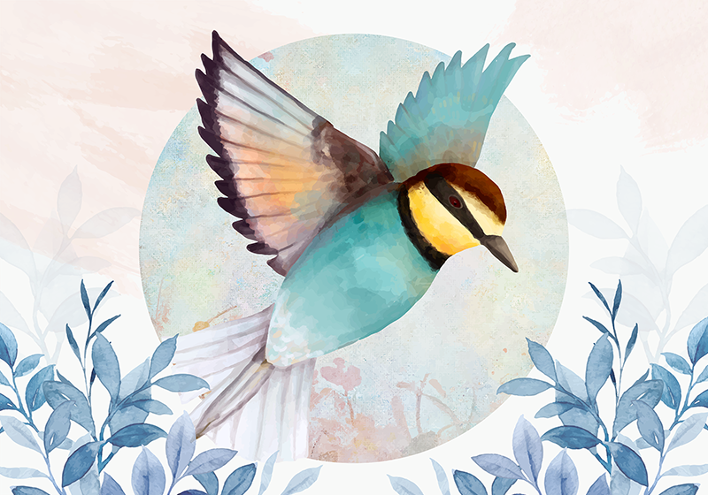 Original placemats with colorful bird designs - TenStickers